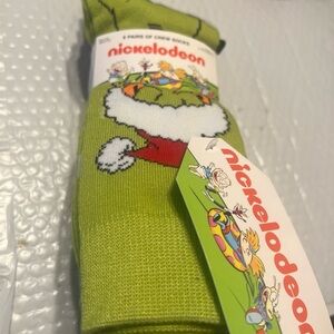 Nickelodeon Cartoons Socks 6 Pair CREW SOCKS Men Size 8-12 hyp new